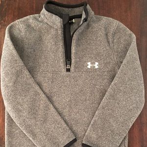 Under Armour gray fleece pullover, Size 6